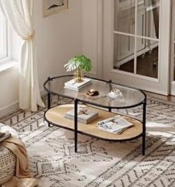 Black and glass table