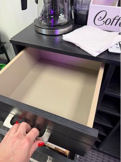 Black storage cabinet