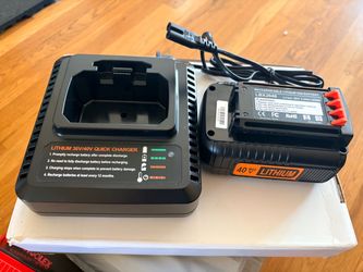 40V 3.5Ah Battery and charger compatible with Black & Decker