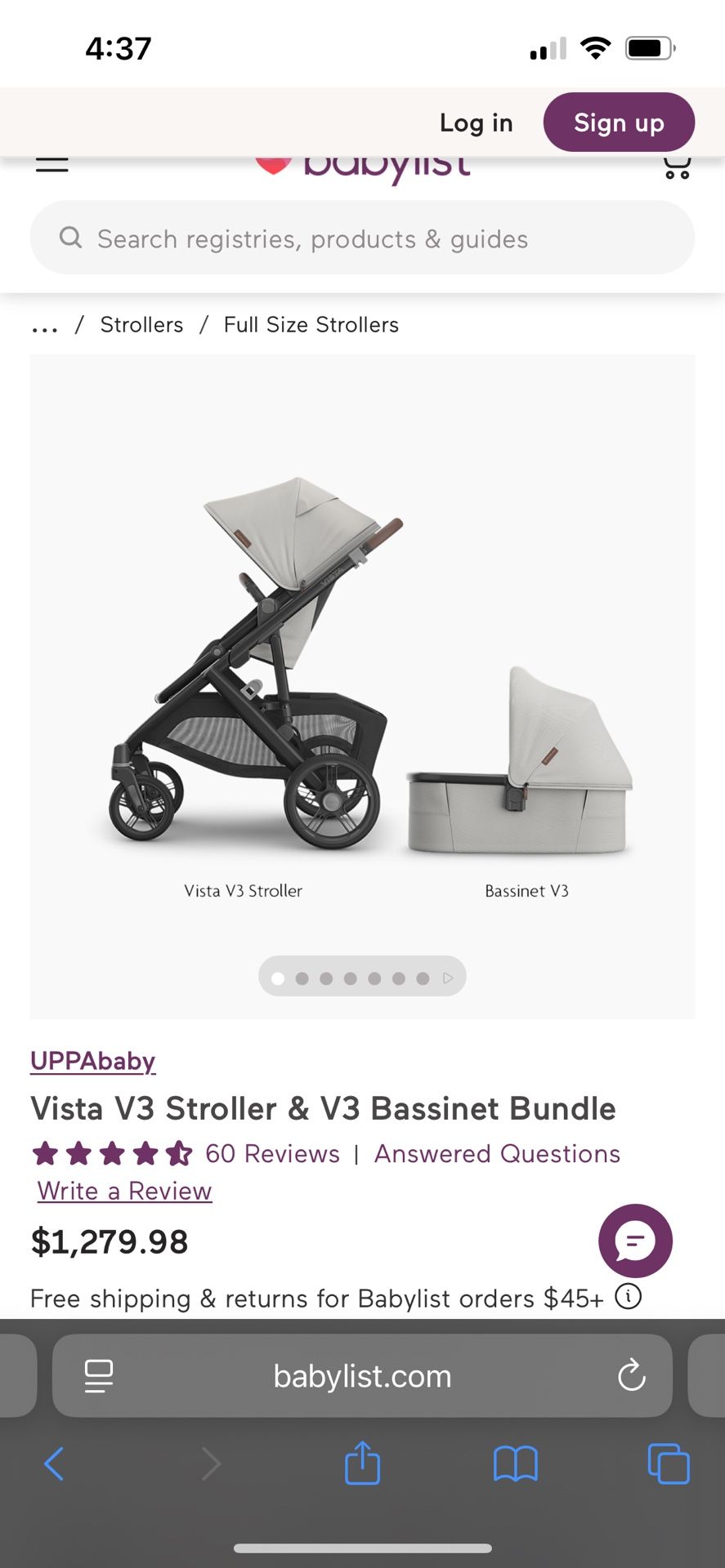 UPPAbaby Vista V2 Stroller and Bassinet