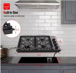 30 in. Recessed 4-Burners Gas Cooktop in Stainless Steel