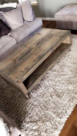 Wood hand made coffee table