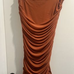 Rust Orange Skirt/Mini Dress