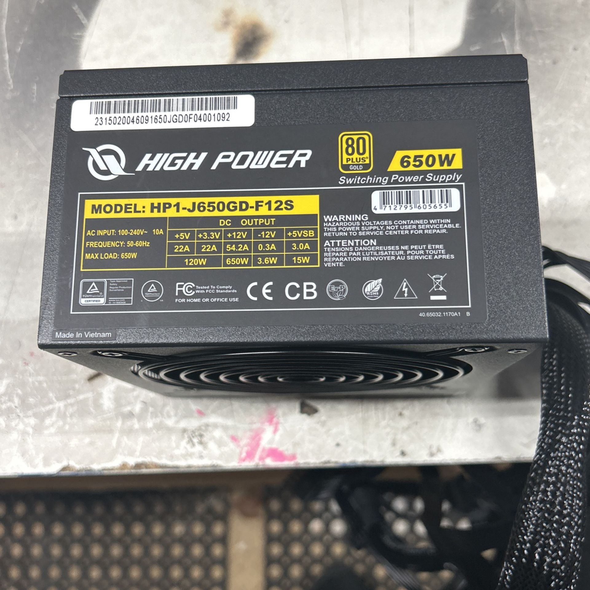 High Power Computer Power Supply 650w PSU New