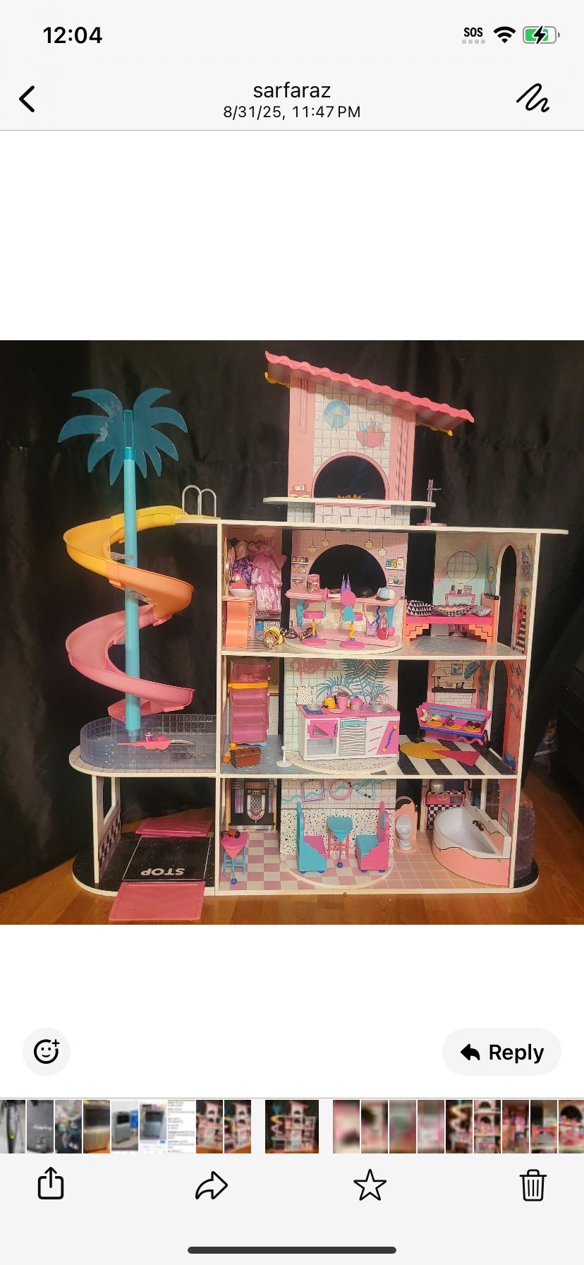 lol Wooden Doll House With Tons Of Accessories
