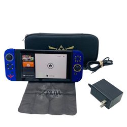 Nintendo Switch Handheld System HAC-001 Zelda Joy Con + Zelda Case