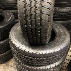 SET OF FOUR TIRES LT 275/70/18 CONTINENTAL SEMI NEW 95%TREAD LIFE $400 PRICE INCLUDES PROFESIONAL ISTALATION AND TAX