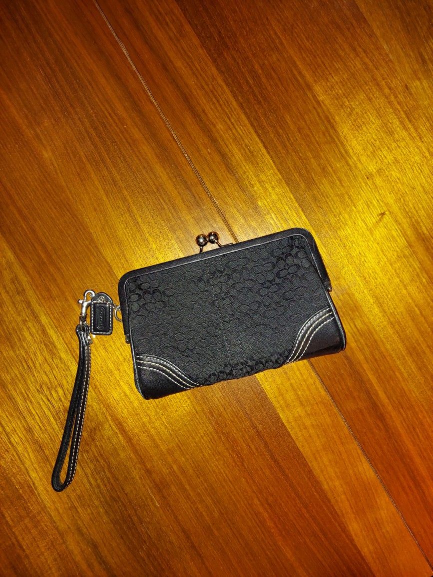 Black Coach Wristlet