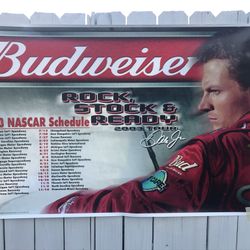 Dale Earnhardt Jr Budweiser Vinyl Banner 2003 Schedule