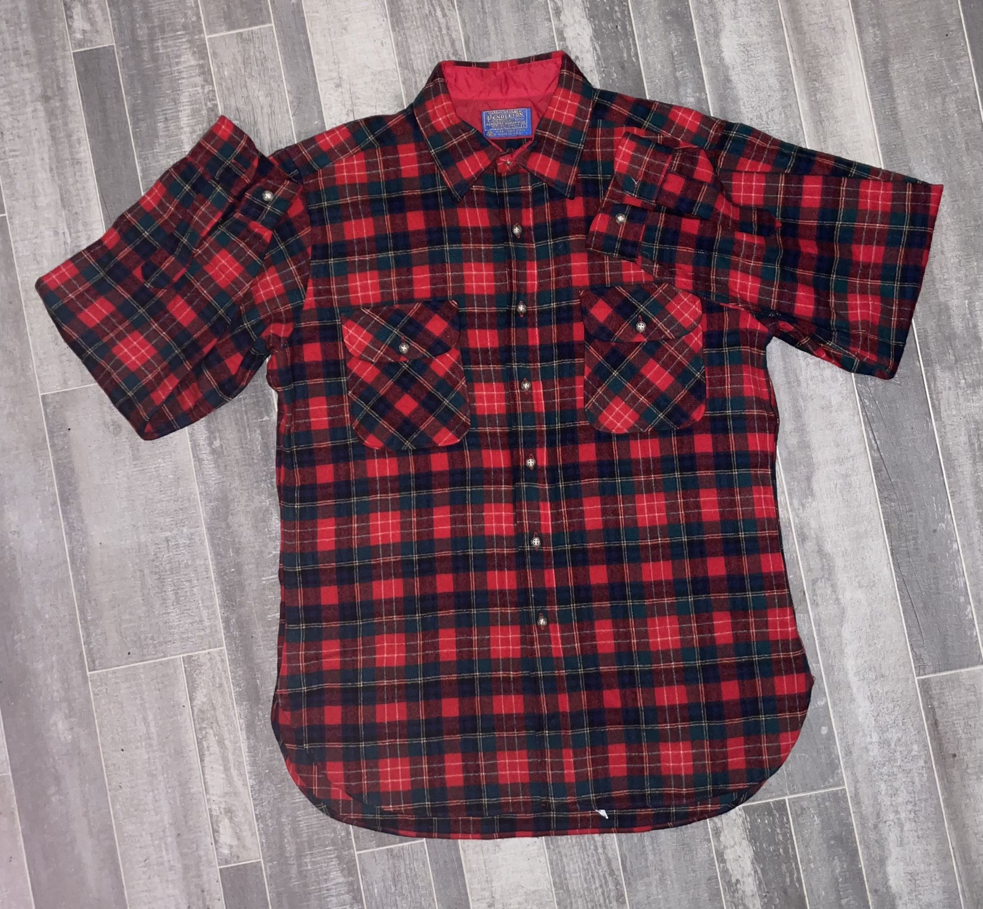 Vintage Pendleton Flannel Shirt Men Size L Plaid Authentic Christie Tartan USA