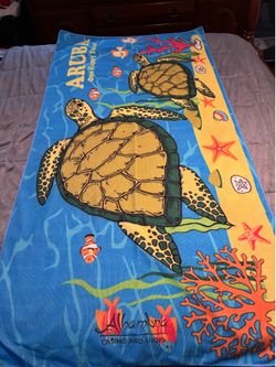 New Aruba turtles beach towel 30 x 58