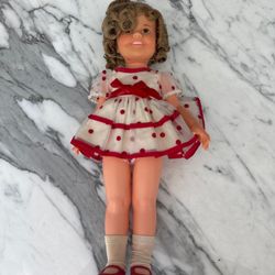 VTG 1972 IDEAL 16” SHIRLEY TEMPLE Doll Original Outfit W/ Stand Great Condition