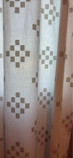 West Elm Soft White Cotton Curtain Panels 48” x 96” – Set of 4