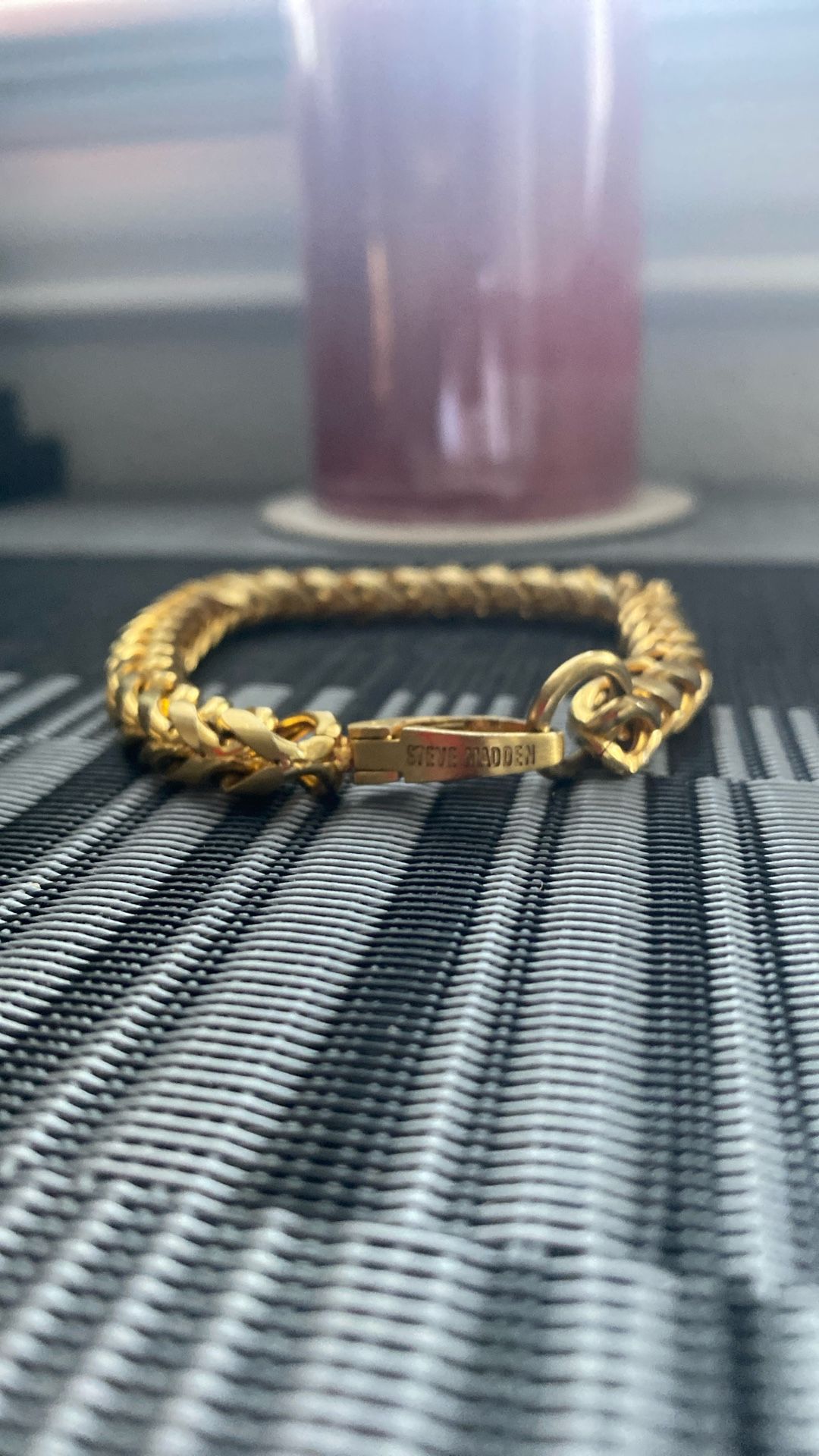 Gold Steve Madden Cuban Bracelet