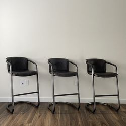 Chiavari Distressed Leather Bar Stools ($500 for 2 or $575 for 3)