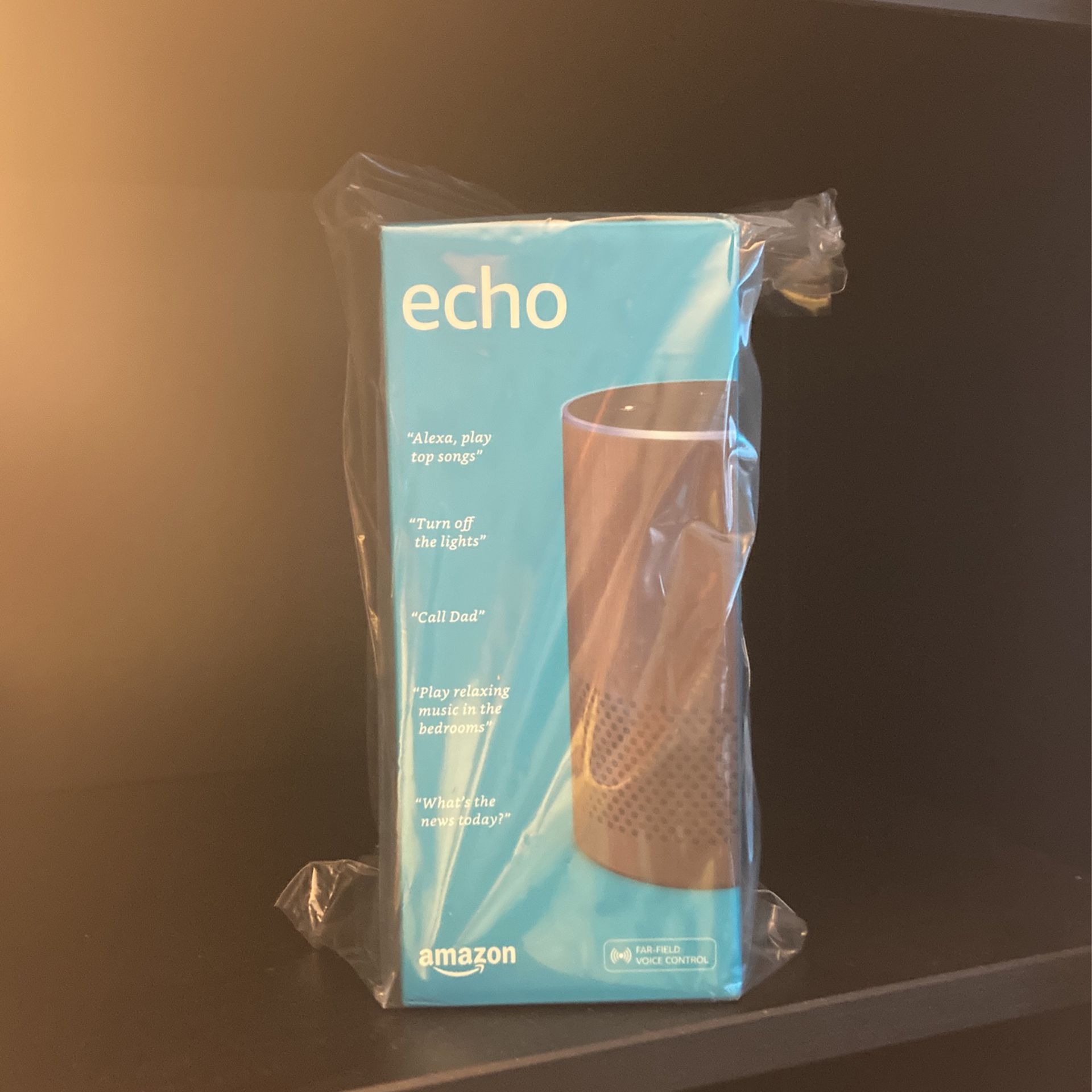 Amazon Echo Walnut Finish - Never Opened