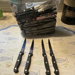 68 Generic Steak Knives Serrated Edges for Restaurant