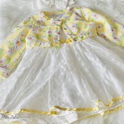 Nanette Baby Dress Coat & Dress Set w/ Bloomers & Headband *24 Months
