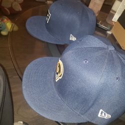 NFL CAPS SIZE 7 3/8 and Size 7 1/8 Like New 