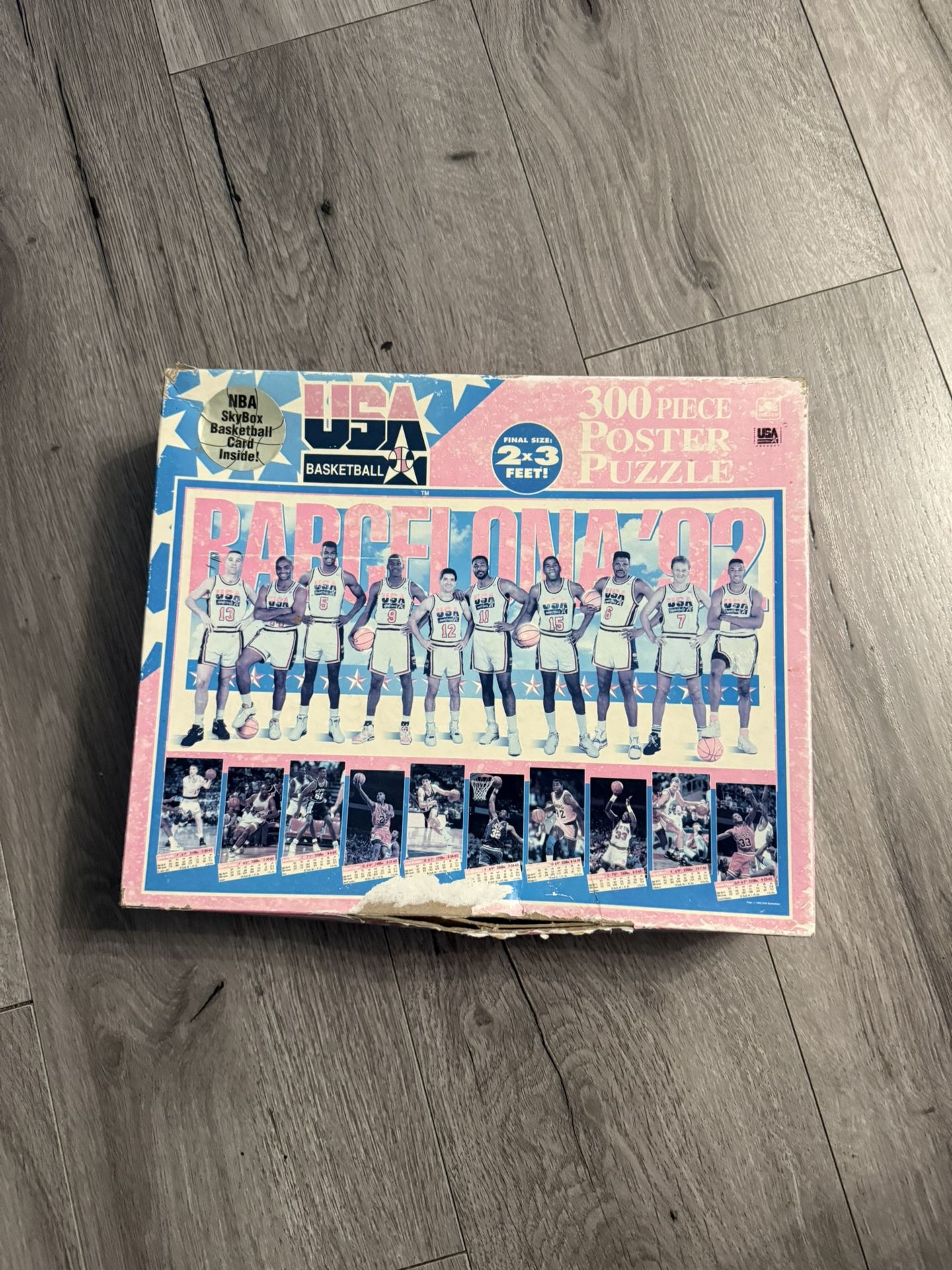 1992 Olympic Dream Team UPuzzle Unopened 300 Pieces & Kenner USA Dream Team Set