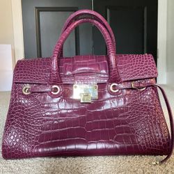 Jimmy Choo Rosalie Crocodile Embossed Leather Bag