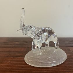 Cristal D'Arques Lead Crystal Elephant Figurine Figure France Vintage
