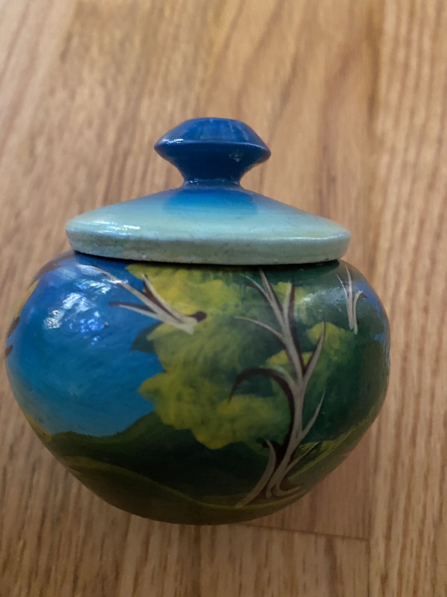 Authentic Hand Painted Haiti Storage Box