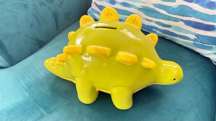 2013 Circo Target Dinosaur Stegosaurus Piggy Coin Bank Ceramic 11" Long