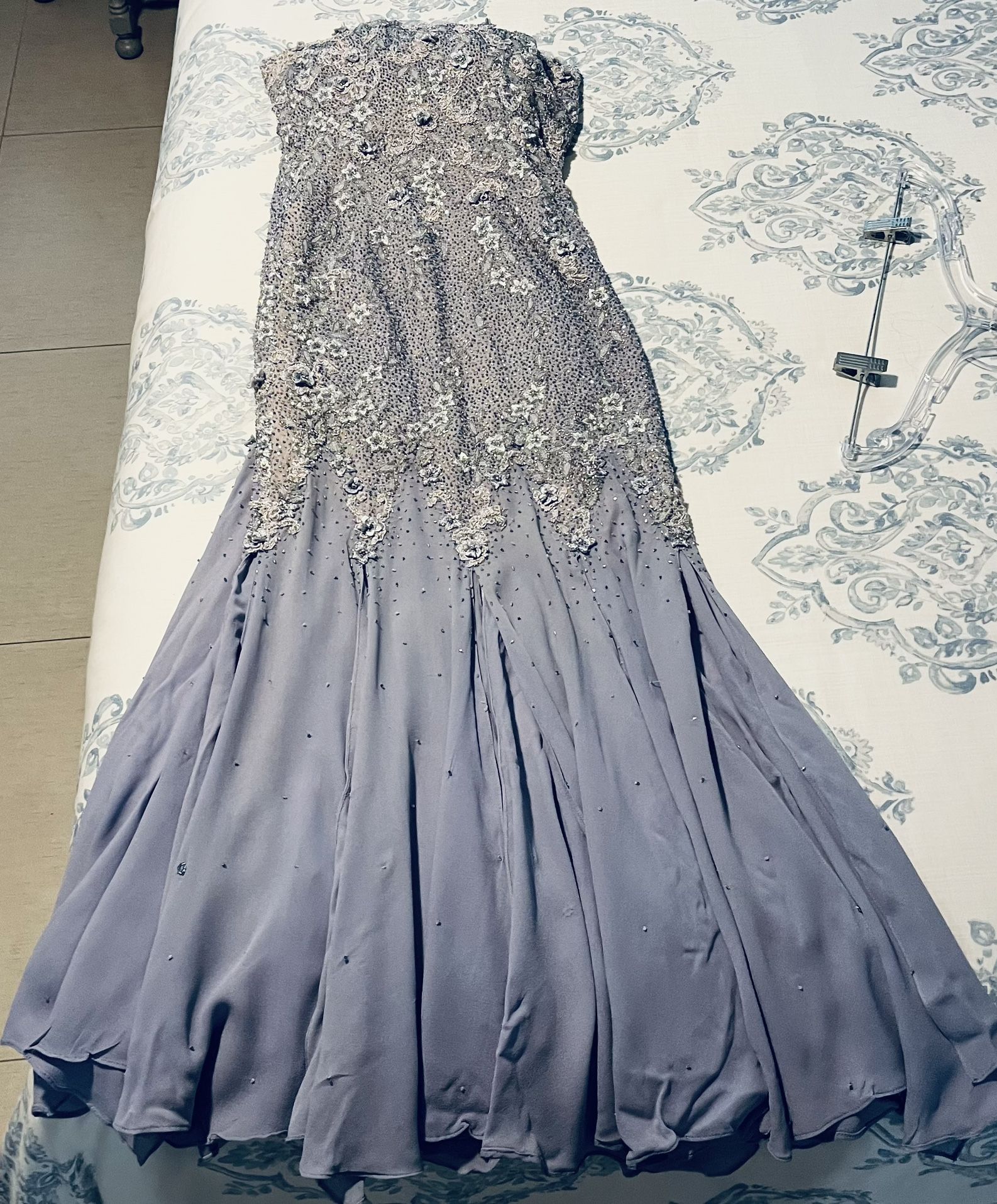 luna ruffled evening dress LUNA RUFFLE SEQUIN DRESS L main image 0