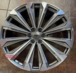 26'' Escalade V Grey Wheels Tires Silverado Yukon Sierra Escalade Wagoneer New