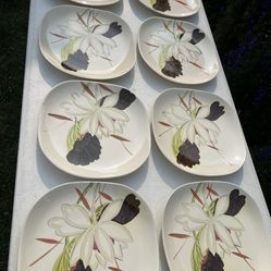  Redwing Lotus Bronze Plates, Butter Dish, Divided Server, Cups & Saucers, Crazy Low Price