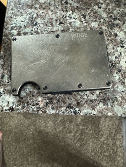Ridge titanium wallet
