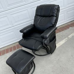 Swivel Recliner Chair With Ottoman 
