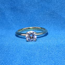Moissanite 1.00 ctw Round  Ring 