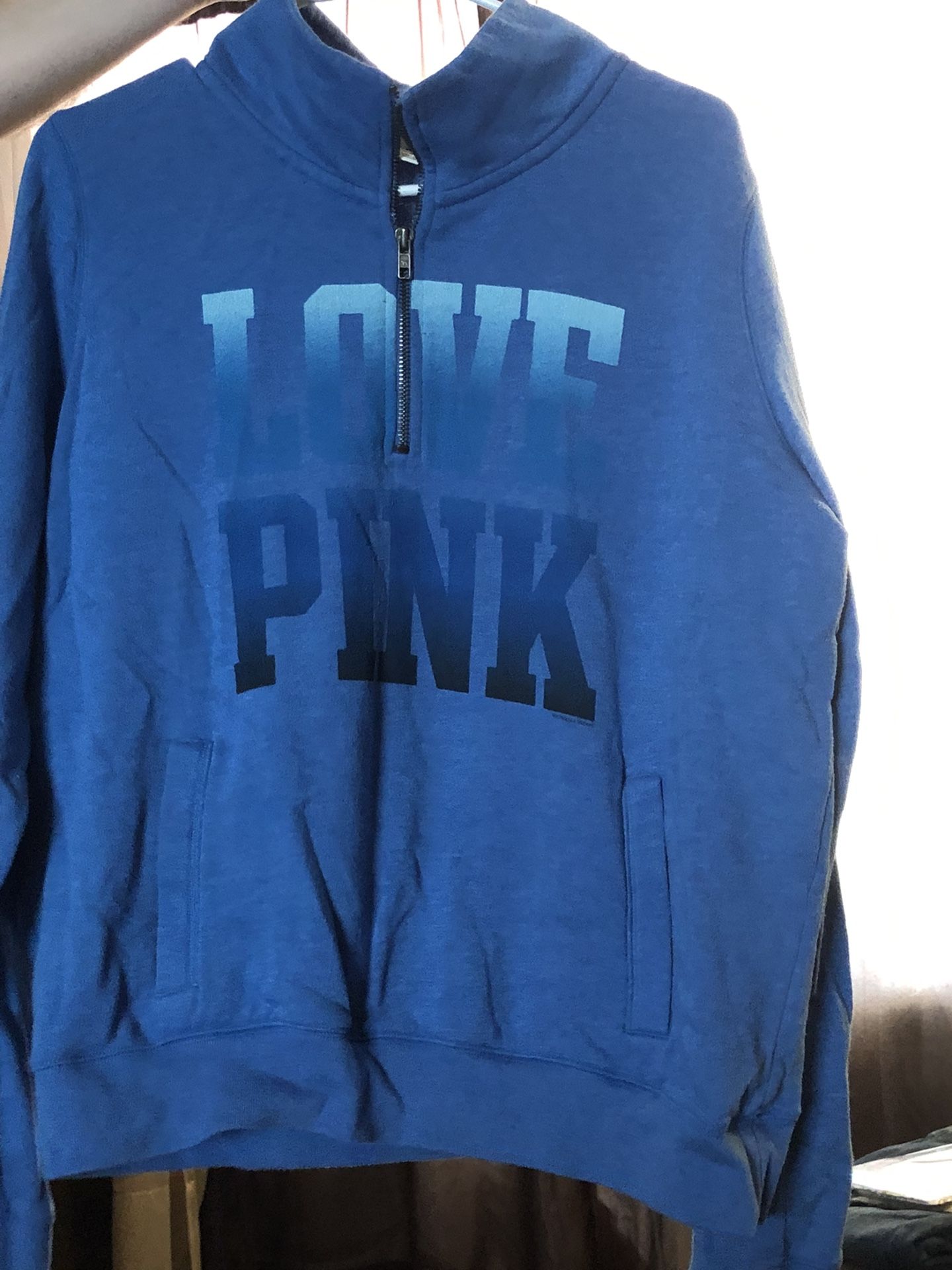 Love Pink Quarter Zip Sweatshirt