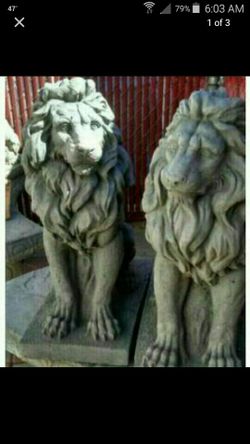 New Beautiful Lion Statues Garden or Home Estatuas Leon