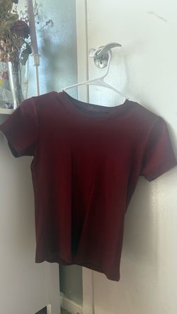john galt burgundy baby tee