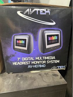 AVTEK AV-HD7040 7” Digital Multimedia Headrest Monitor System - Beige Color