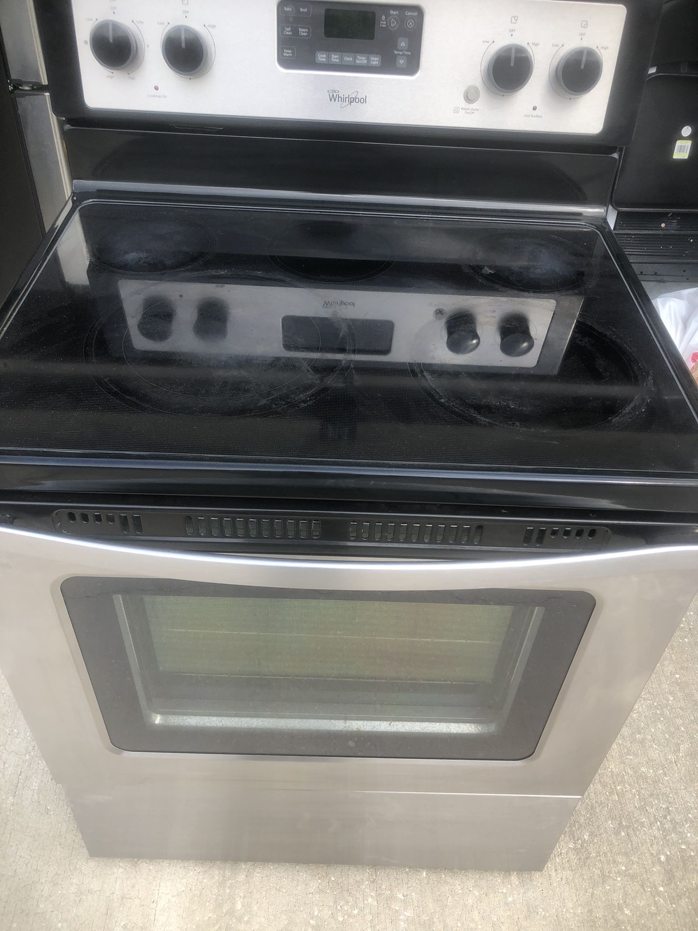 whirlpool stainless steal stove