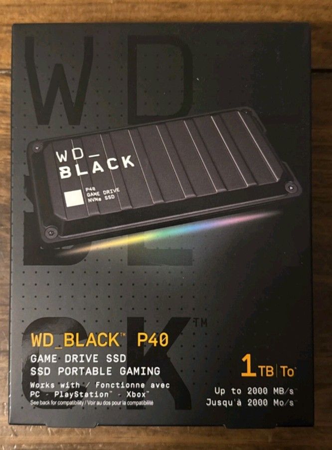 WD - BLACK P40 Game Drive for PC - PlayStation and Xbox - 1TB External USB