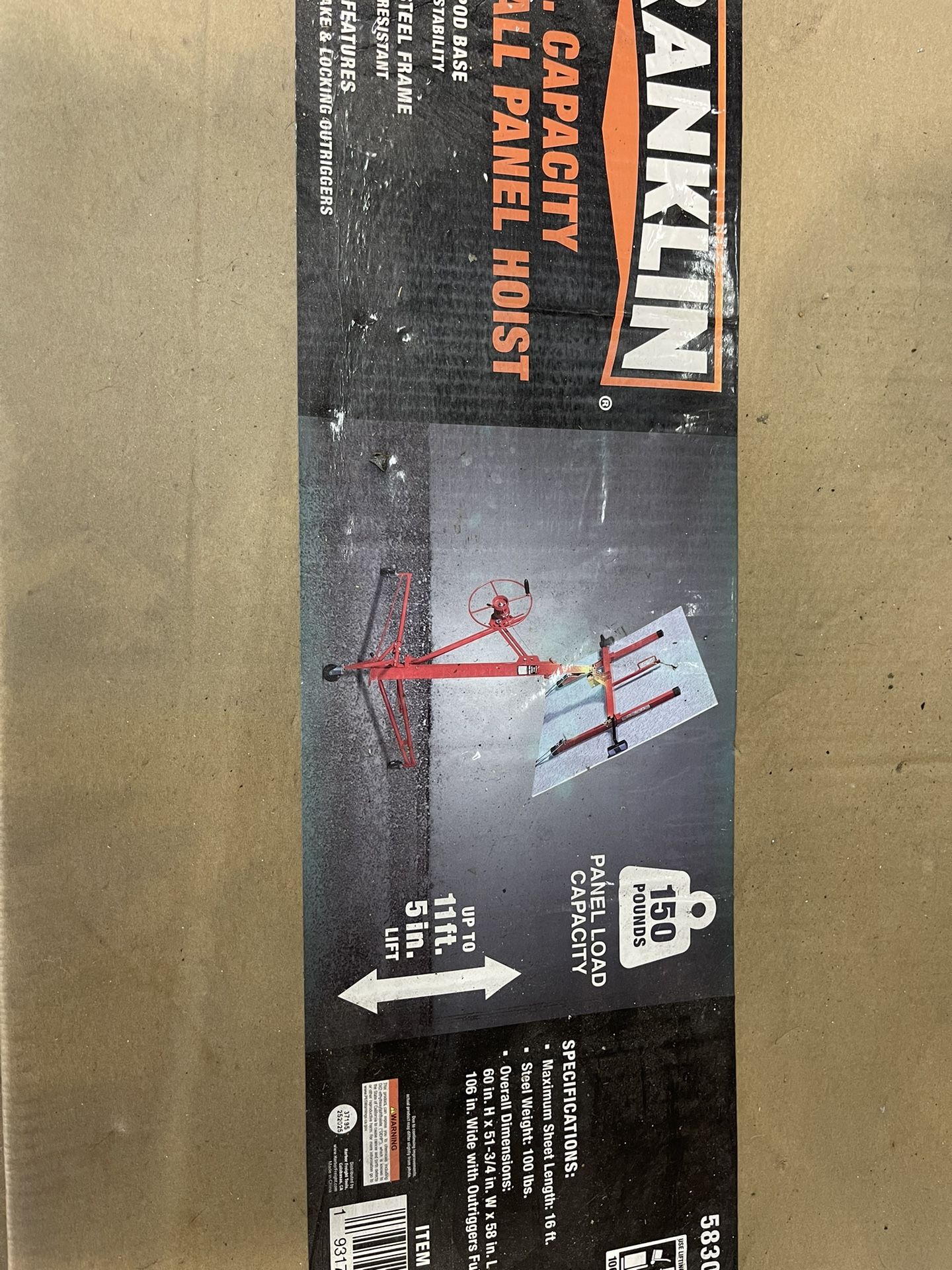 Drywall Hoist 150lb Capacity