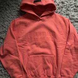 Essentials Fear Of God Hoodie Orange Coral Size Small