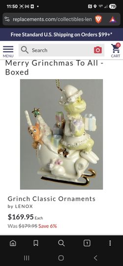 Vintage Grinch Collectible With Box And Certificate 