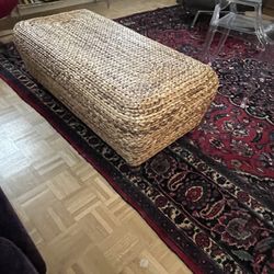 Palecek Seagrass Ottoman 46x21x18” High