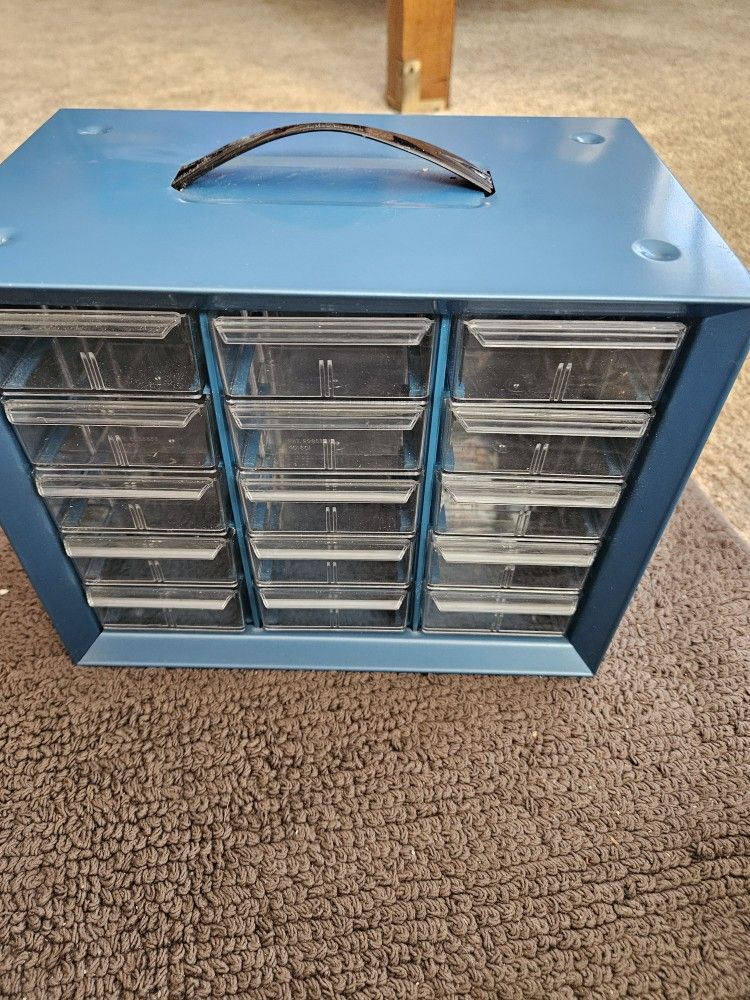 Work Bench/ Craft Room 15 Drawer Organizer  12 X 12 X 6 ish, Like New , 15.00