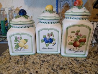 Villeroy and Boch  French Garden 3 piece canister set