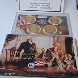 2007 USA Mint Presidential $1 Coin Proof Set
