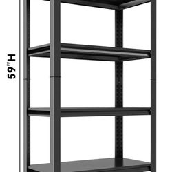🥨4-Tier 59"Hx28”Wx14”D Metal Garage Shelves,Adjustable Shelving Unit,2500LBS Storage Heavy Duty Garage Shelving for Warehouse,Basement,Kitchen,Store 