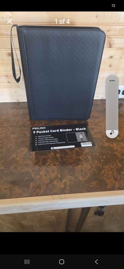 good title would be prolino 9 pocket trading card.Binder black holds 432 cards.