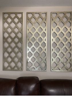 Decorative Metal Wall Panel Set Of 3
